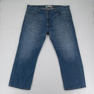 Levis 569 Loose Straight Jeans Mens 42x30 Blue Medium Wash Denim Relaxed Fit